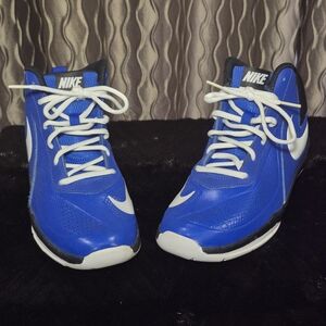 Nike Blue and White High-Top Sneakers